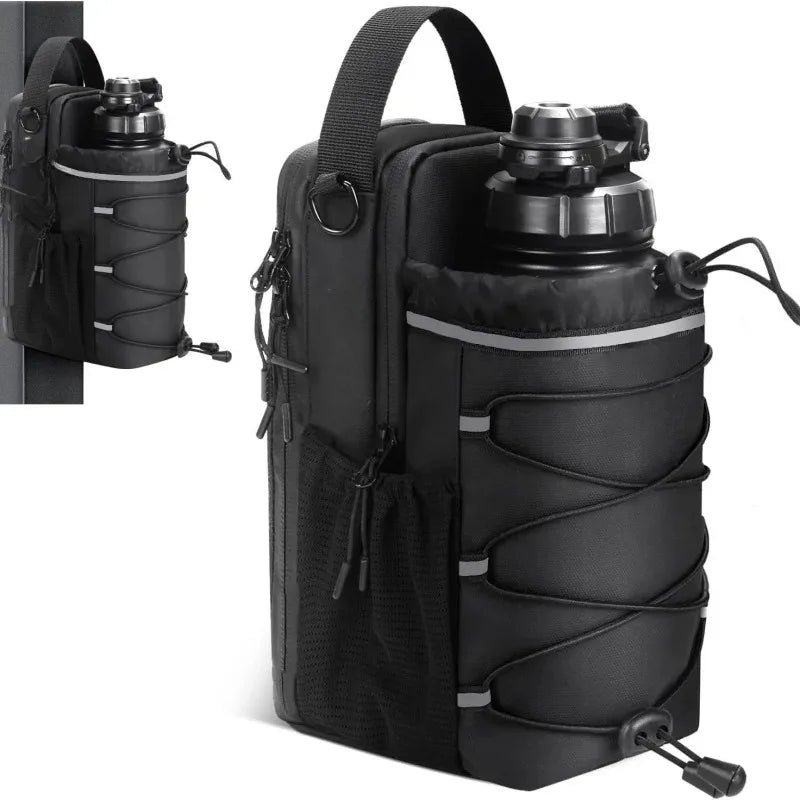 Magnetic Gym Bag — Sticks to the Rack, Holds Bottle & Phone