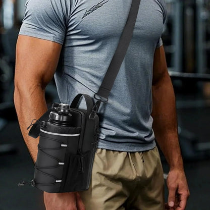Magnetic Gym Bag — Sticks to the Rack, Holds Bottle & Phone